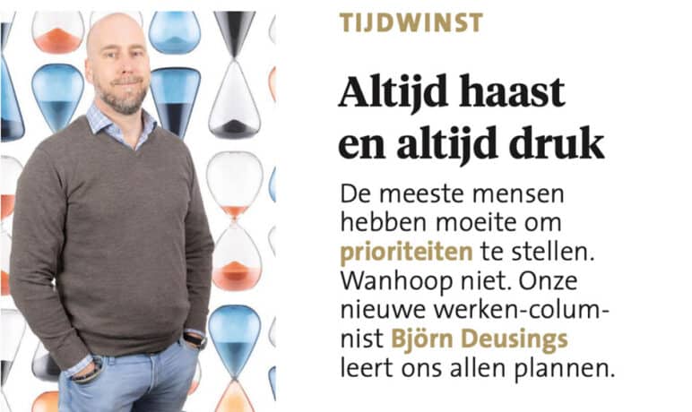 Altijd haast en altijd druk