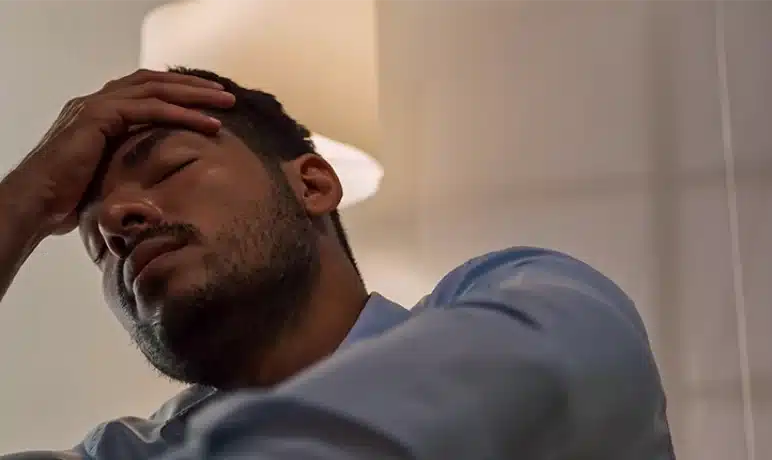 Man die veel stress ervaart