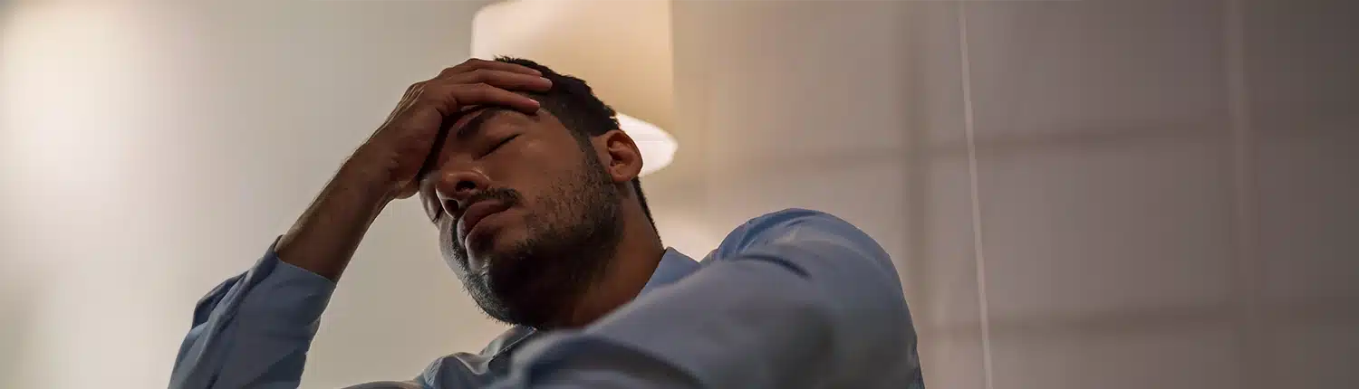 Man die veel stress ervaart